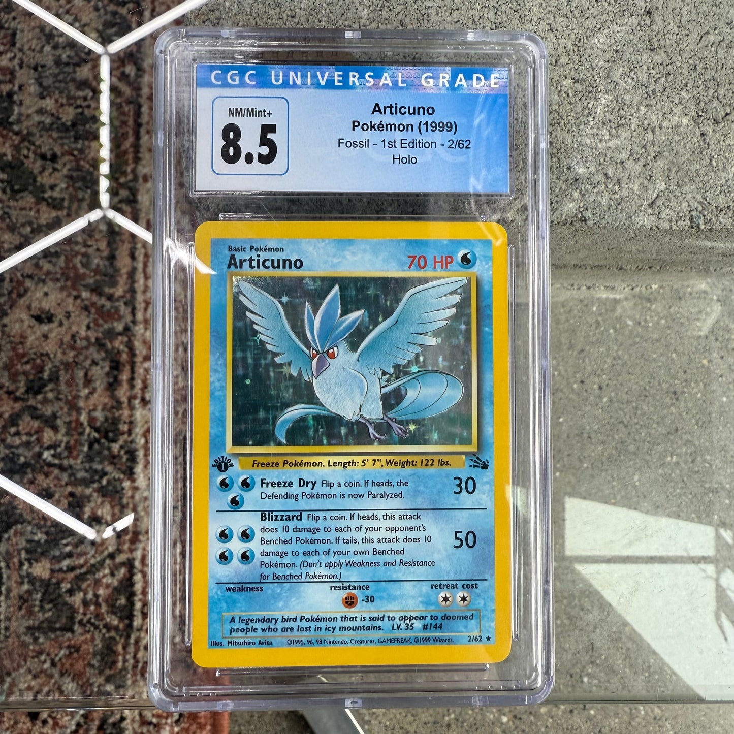 1999 - Fossil 1st Edition Articuno Holo CGC 8.5+