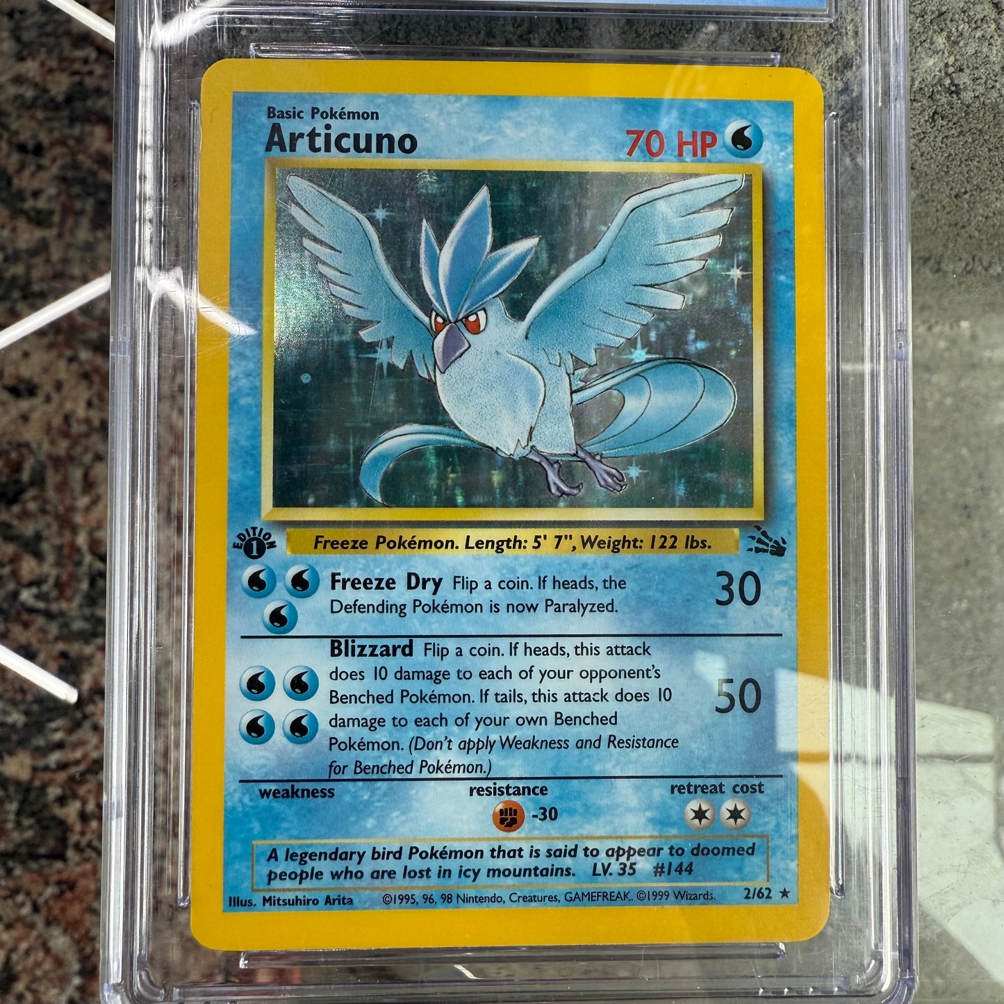 1999 - Fossil 1st Edition Articuno Holo CGC 8.5+