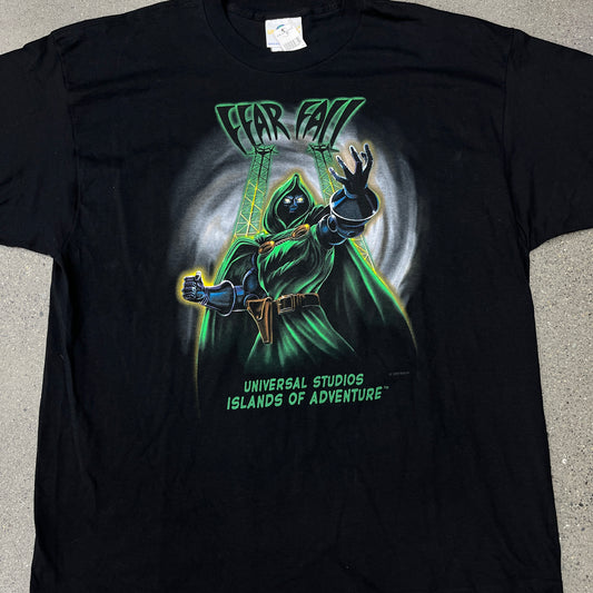 1999 DR Fear Fall Universal Studios Ride Tee SZ XXL