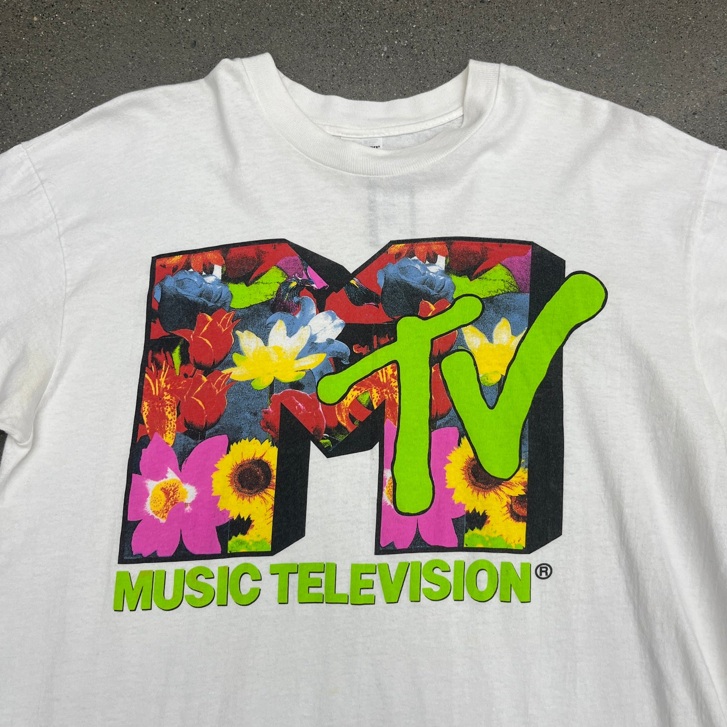 MTV Flower Print Promo Rare SZ XL