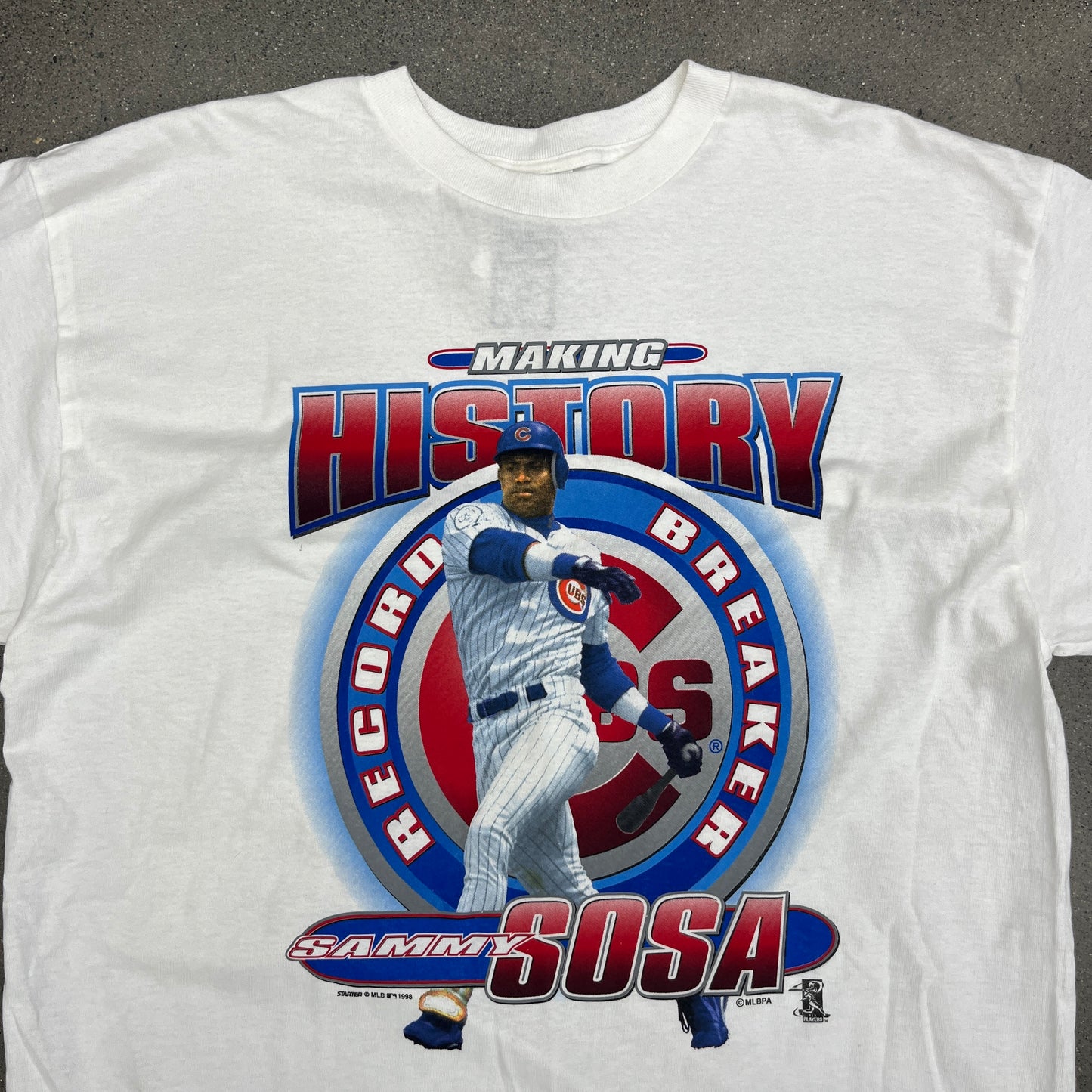 1998 Sammy Sosa Making History Starter Tee SZ XL