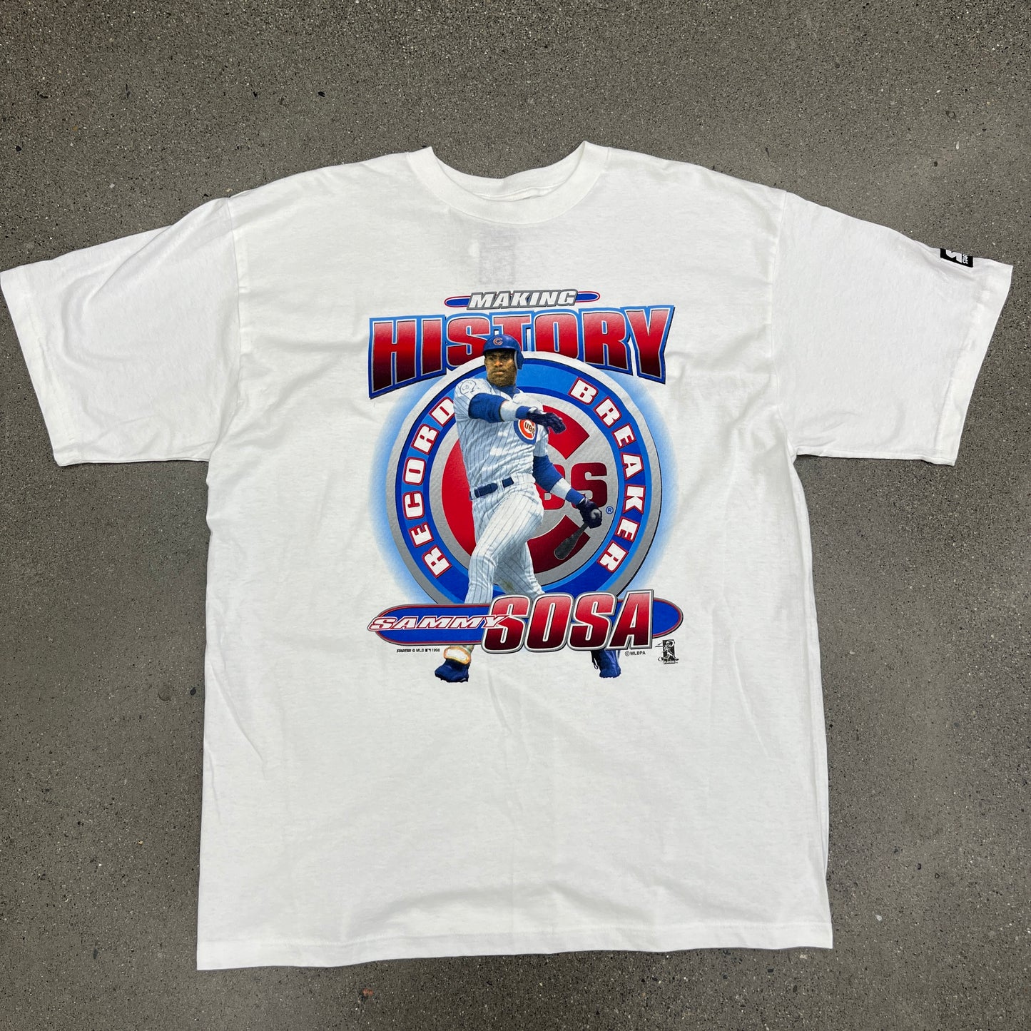 1998 Sammy Sosa Making History Starter Tee SZ XL