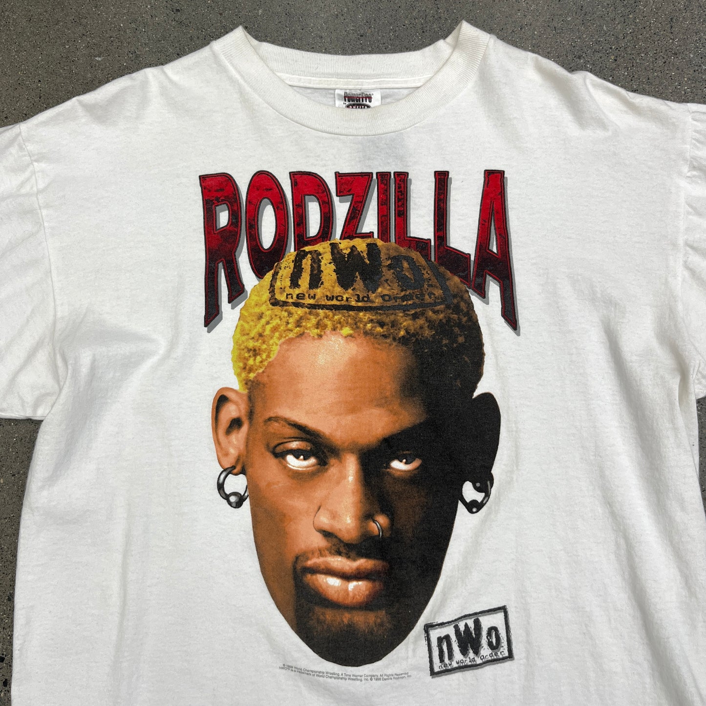 1998 NWO Rodman Rodzilla Tee SZ XL