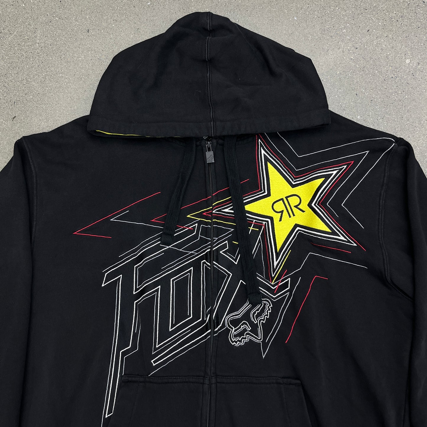 Y2K Fox x Rockstar Energy Zip-Up Jacket SZ XL