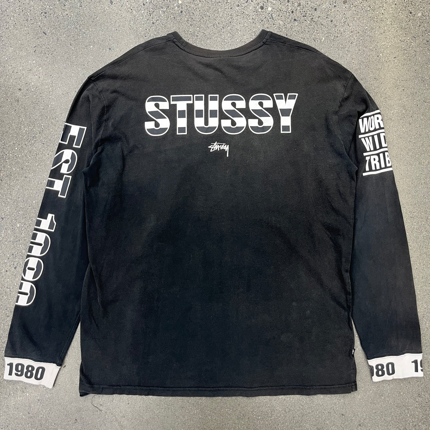 Stussy L/S WorldWide Tribe EST 1980 SZ XXL