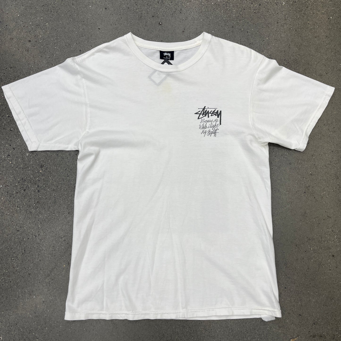 Stussy x Bob Marley Light My Spliff Tee SZ M