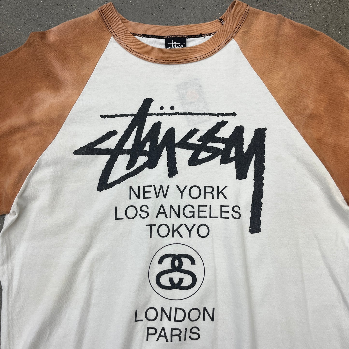 Stussy 3/4s Raglan Worldwide SZ L