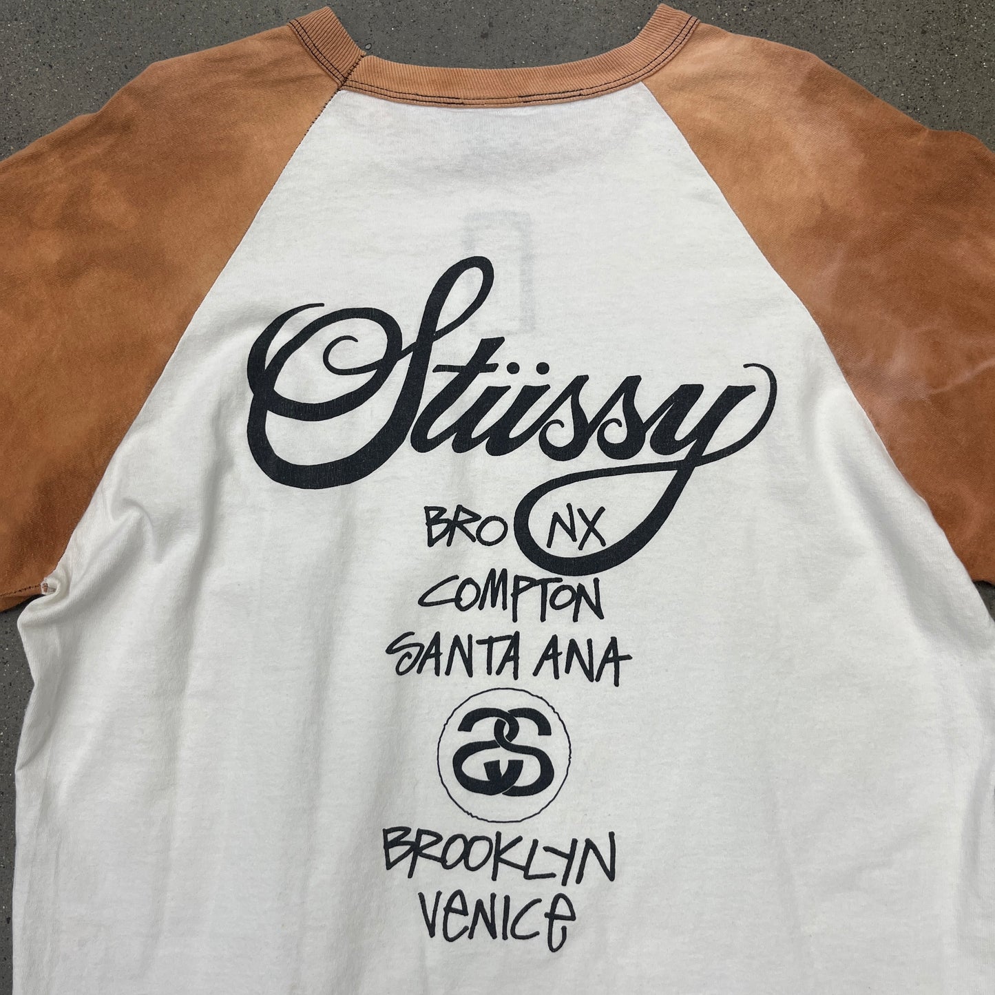 Stussy 3/4s Raglan Worldwide SZ L