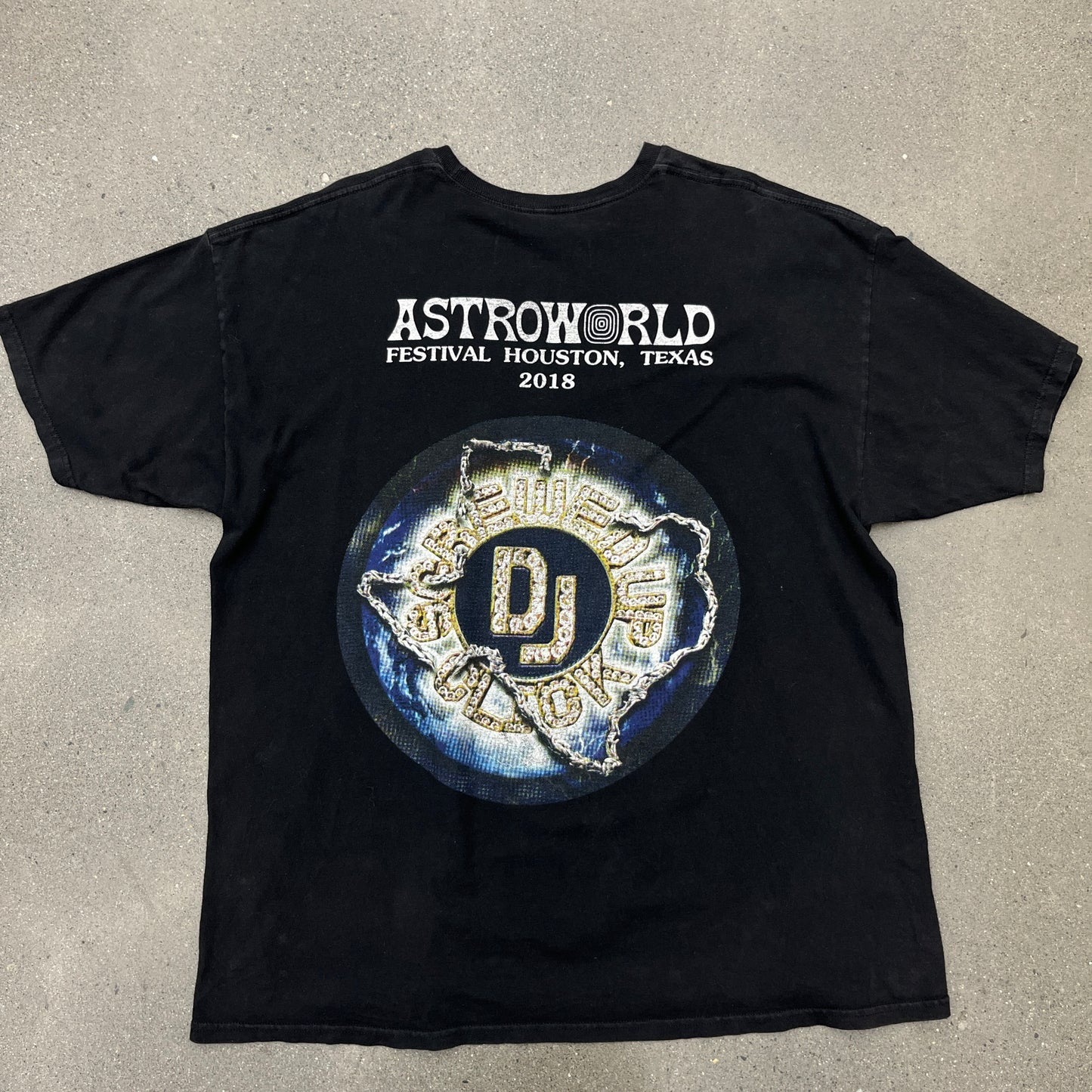 2018 Travis Scott Astroworld Festival DJ Screw Tee SZ XXL