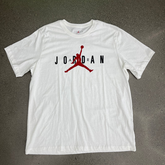 Jordan Air Jordan Tee White Black Red SZ XL