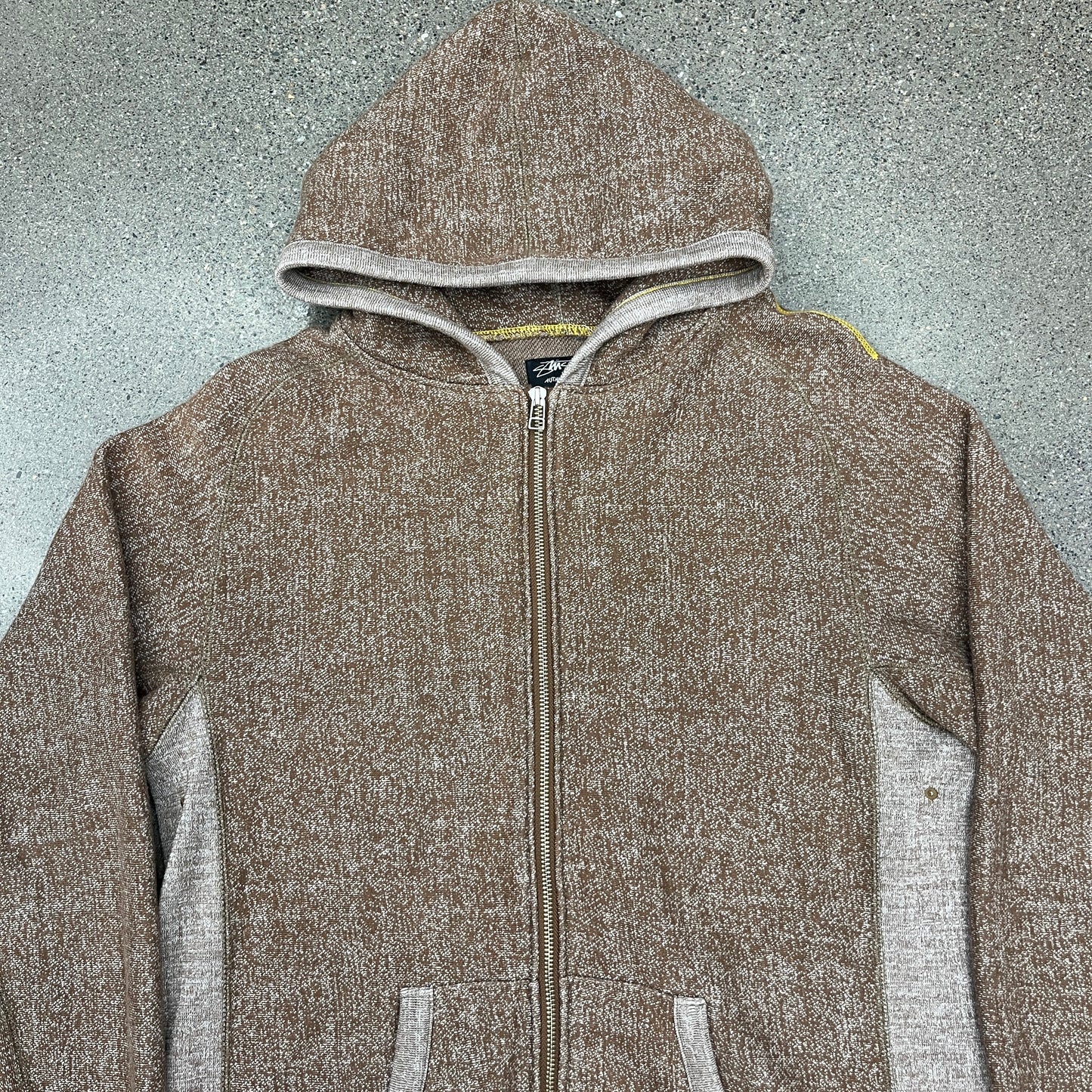 Stussy Brown Zip Up Hoodie SZ M
