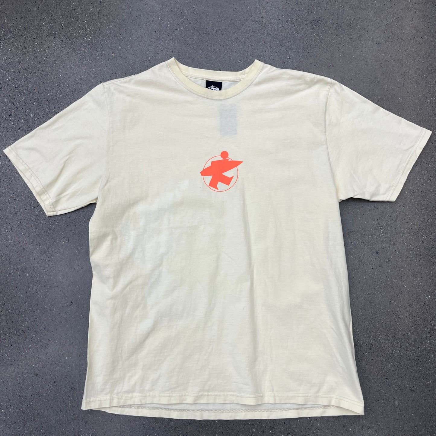 Stussy Surf Logo Pastel Yellow SZ L