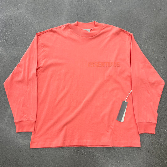 Fear Of God Essentials L/S Shirt Coral Peach SZ M (NEW)