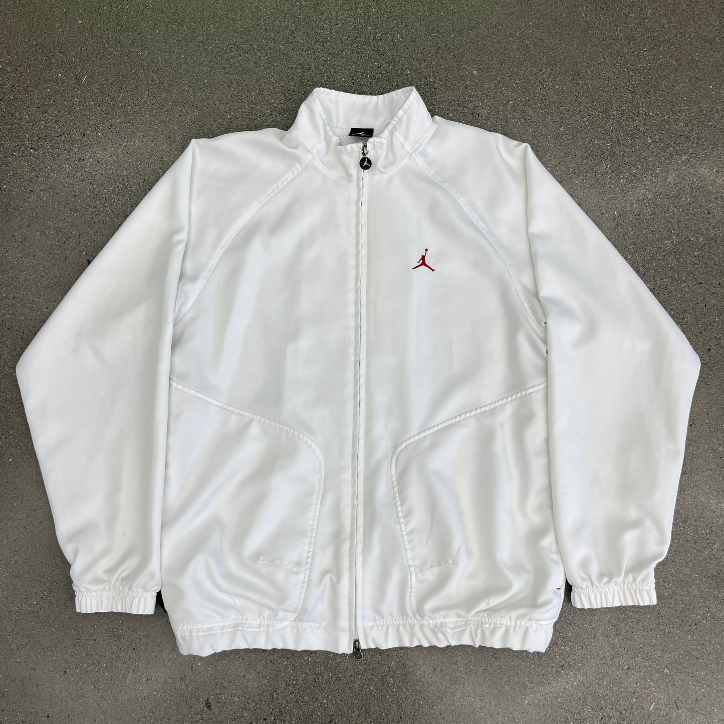 Jordan Windbreaker Zip-Up White SZ M