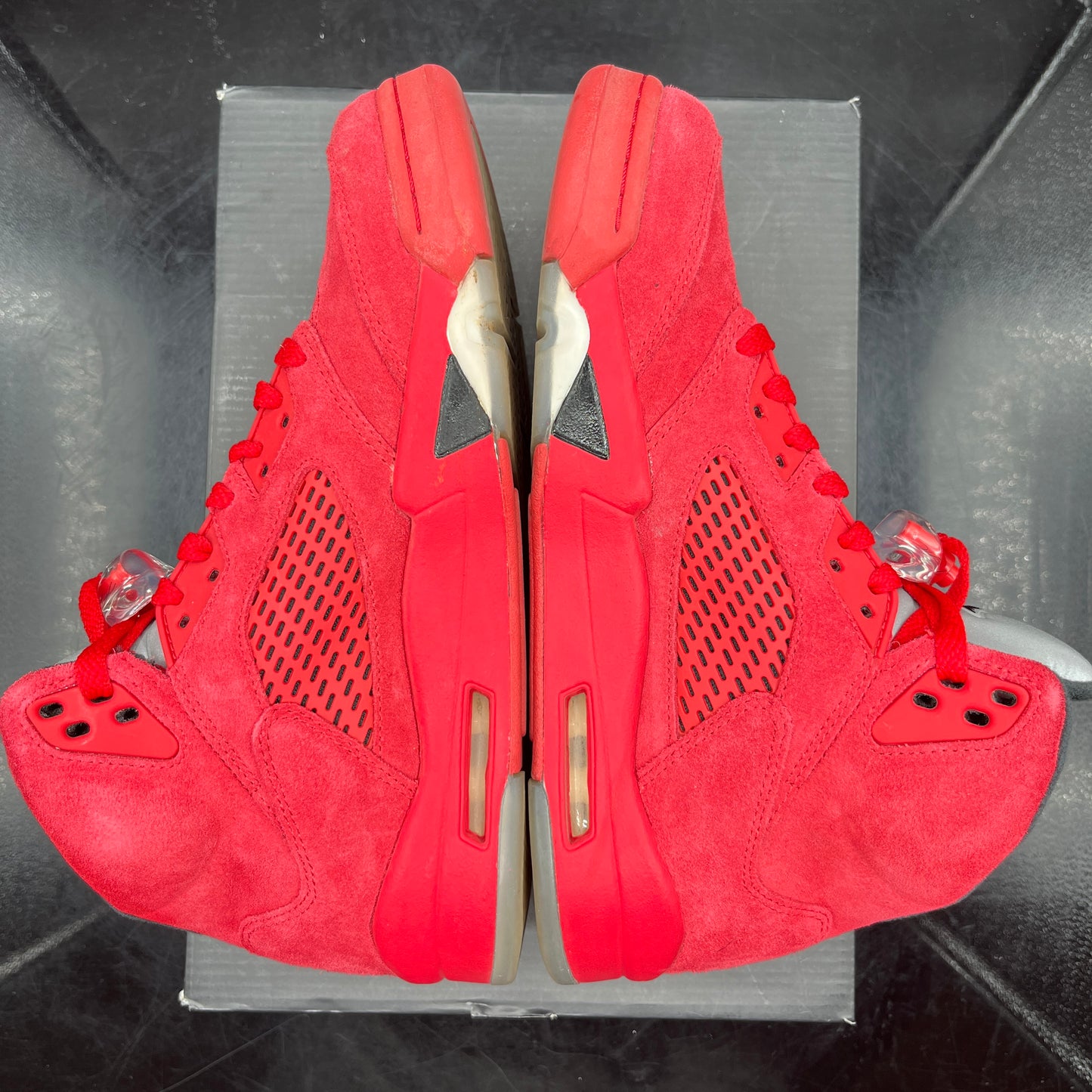 PRE-OWNED Jordan 5 Red Suede SZ 8