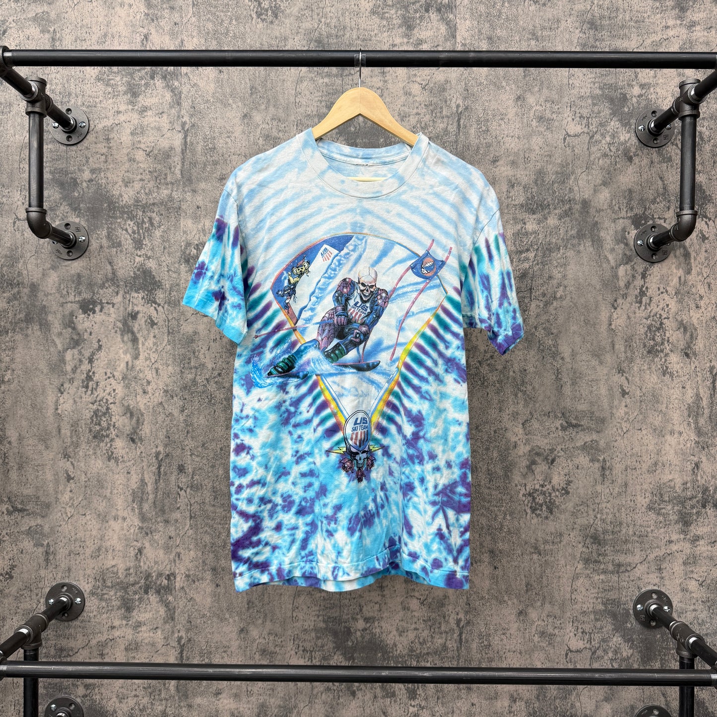 1995 Grateful Dead USA SKI Team Tie Dye Tee SZ L
