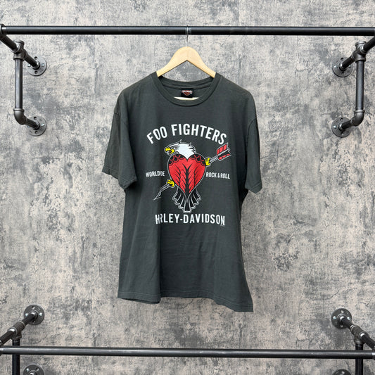 2018 Harley X Foo Fighters Tee Eagle w/ Heart Harley Davidson Tag SZ XL