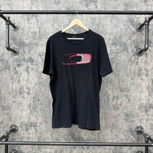 Y2K Oakley Big O Red/Black Tee SZ XL