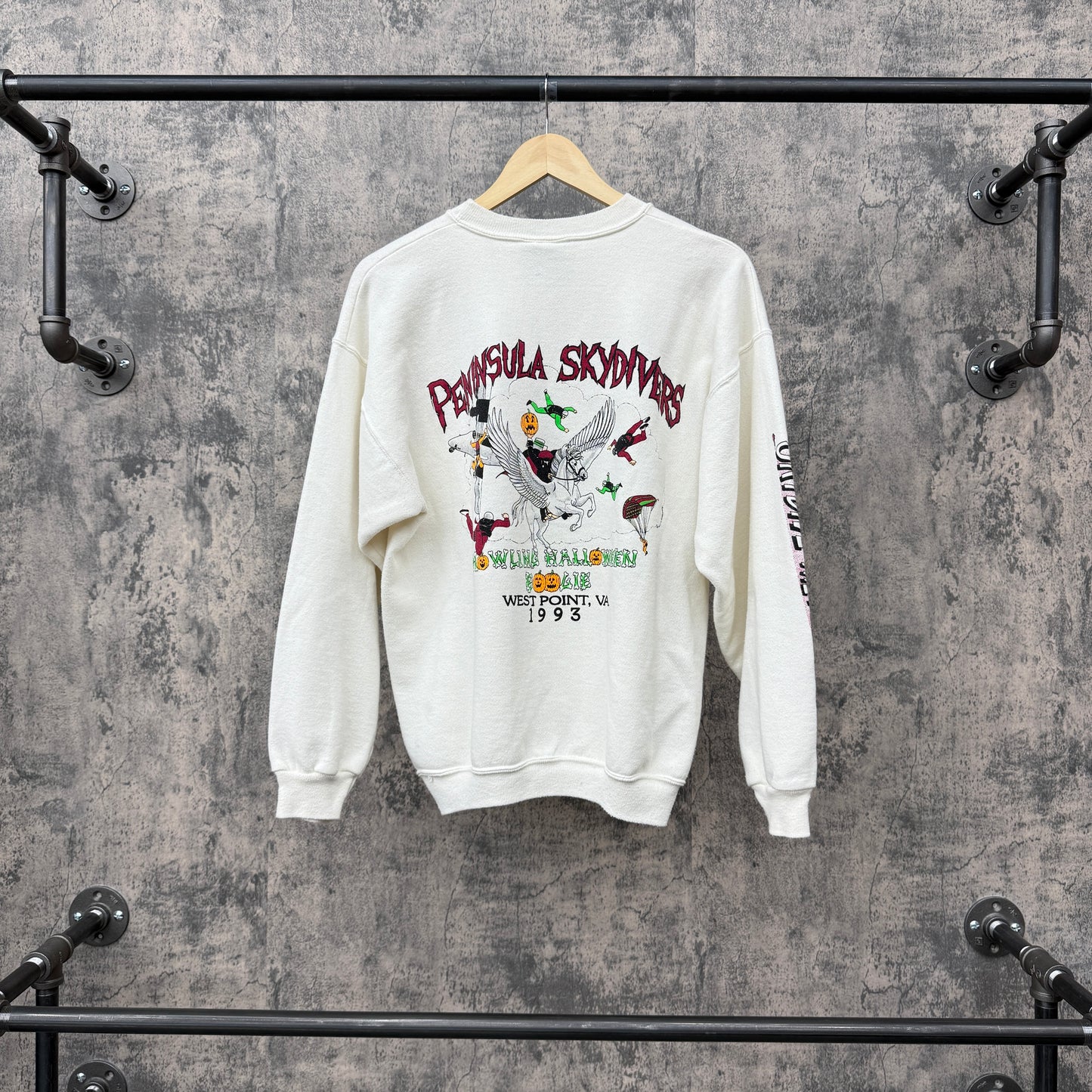1993 Peninsula Skydivers Halloween Crewneck SZ L