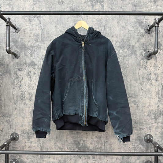 Carhartt Distressed hoodie jacket Black Carhartt Tag SZ L