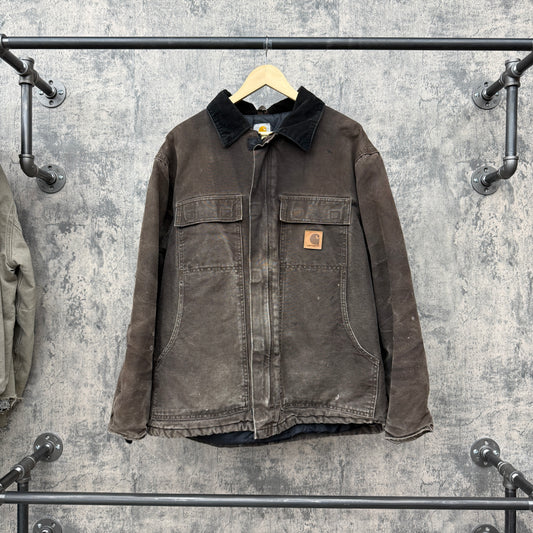 Carharrt Brown / Black Collar Carhartt Tag SZ L