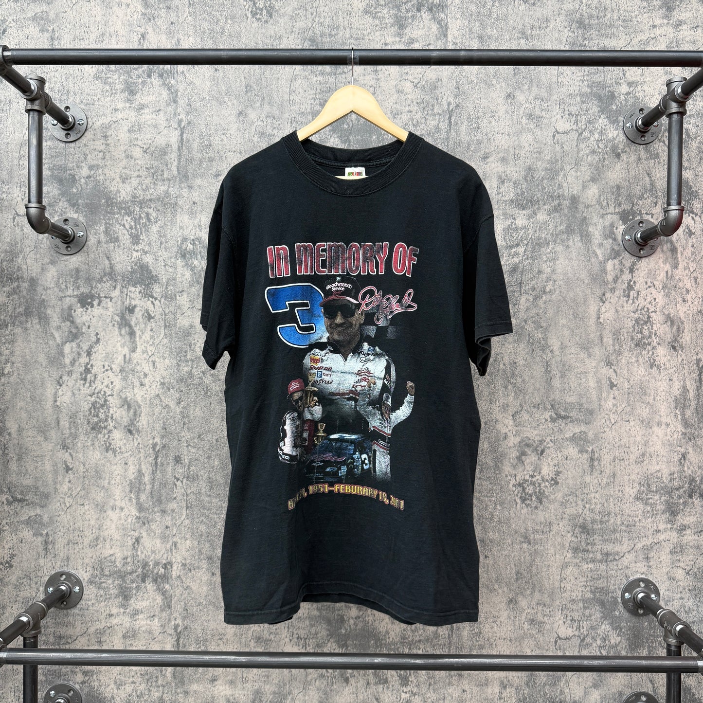 Dale RIP Racing Tee Fruit of the Loom Tag SZ XL