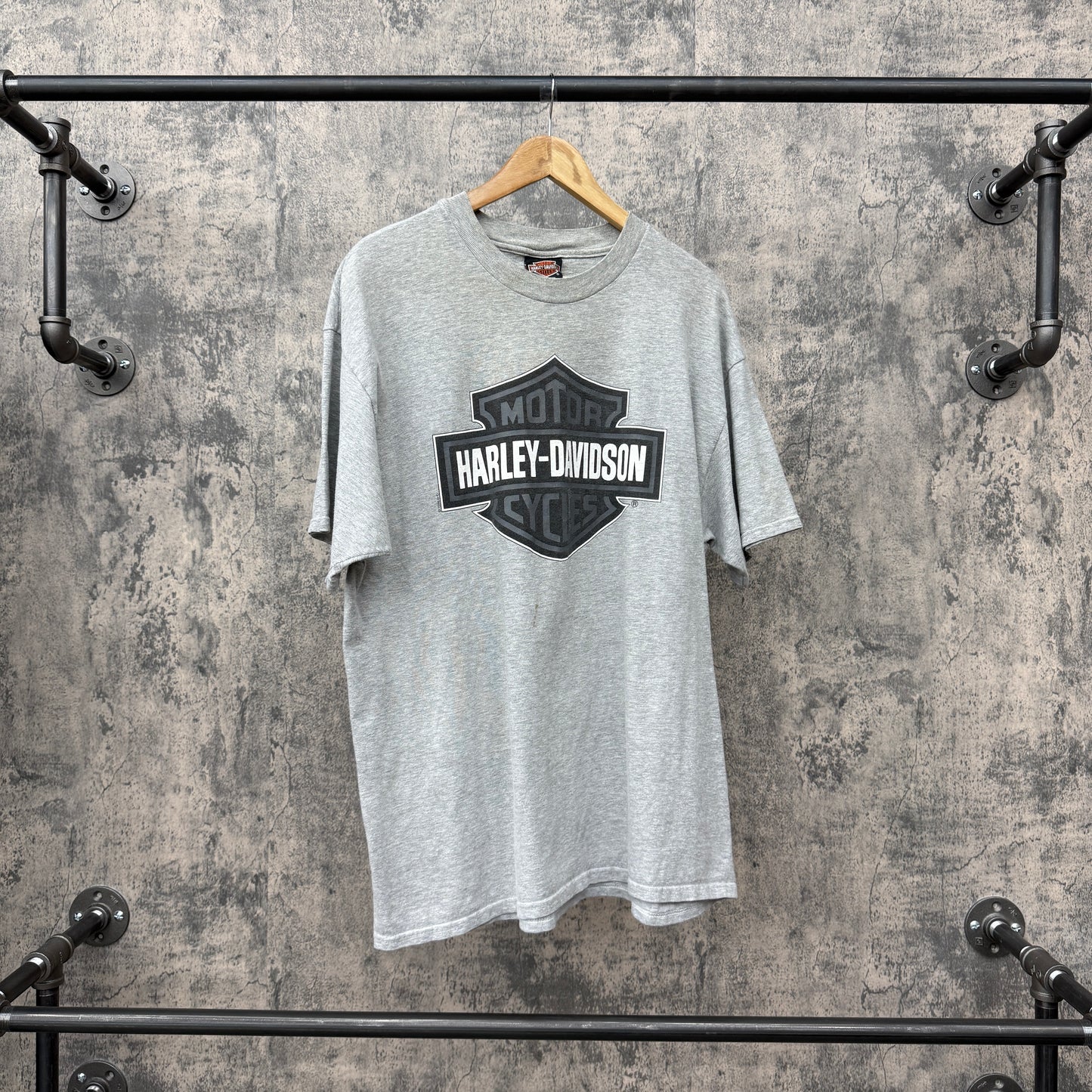 Harley Davidson Tee Heather Grey Compass Miami Florida Harley Davidson Tag SZ XL