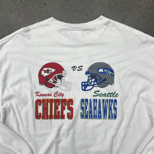 90s Chiefs Vs Seahawks L/S MBNA Promo SZ XL
