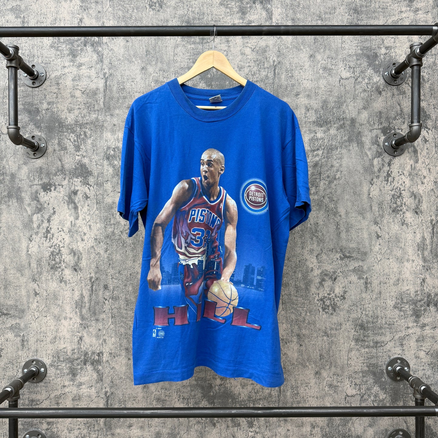 Grant Hill Detroit City Skyline Tee SZ Large