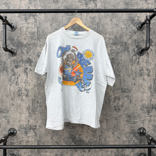 1993 Chris Webber Rookie Year #1 Draft Pick Tee SZ XL