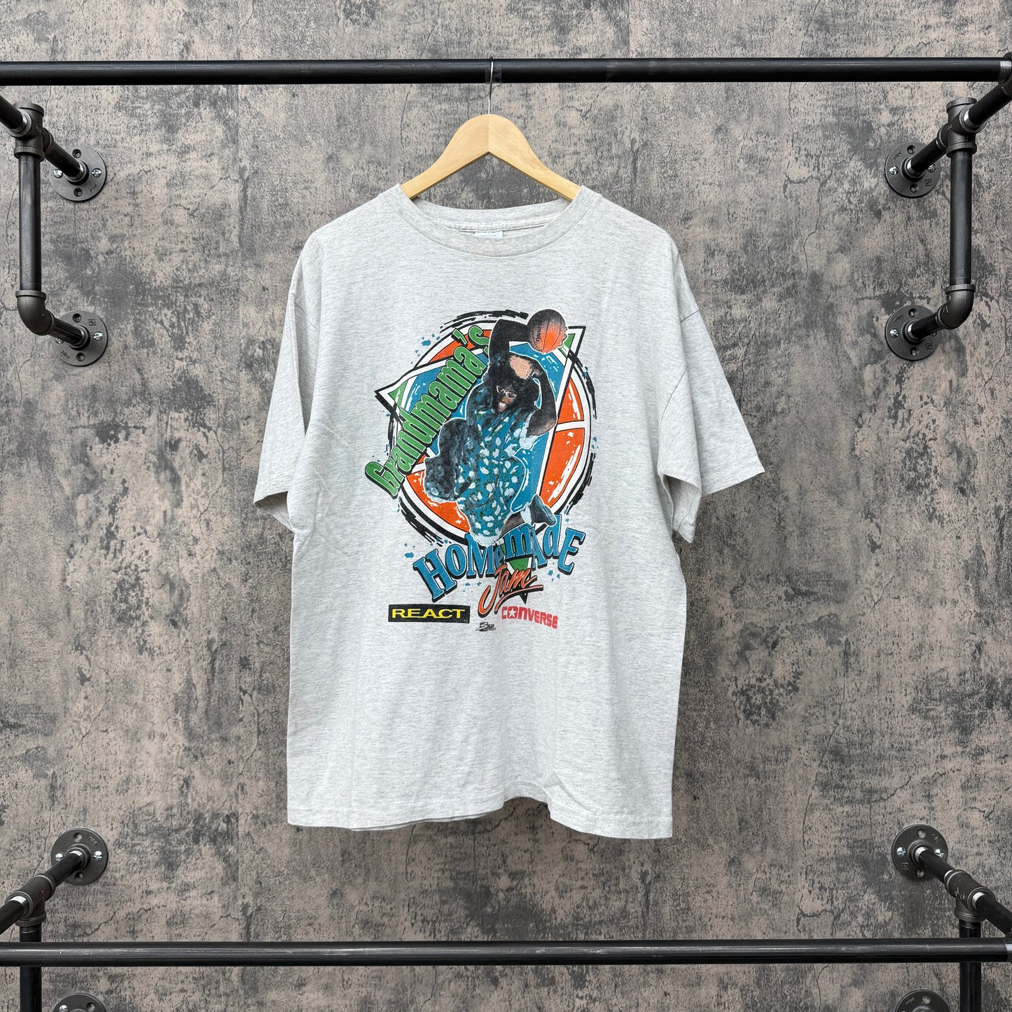 90s Larry Johnson Grandmama Homage Jam Converse Tee SZ XL
