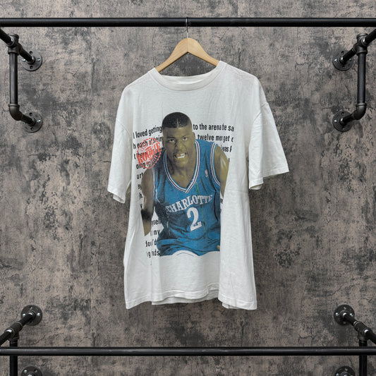 1992 Larry Johnson Rookie of Year Tee Big Print Double Sided SZ XL