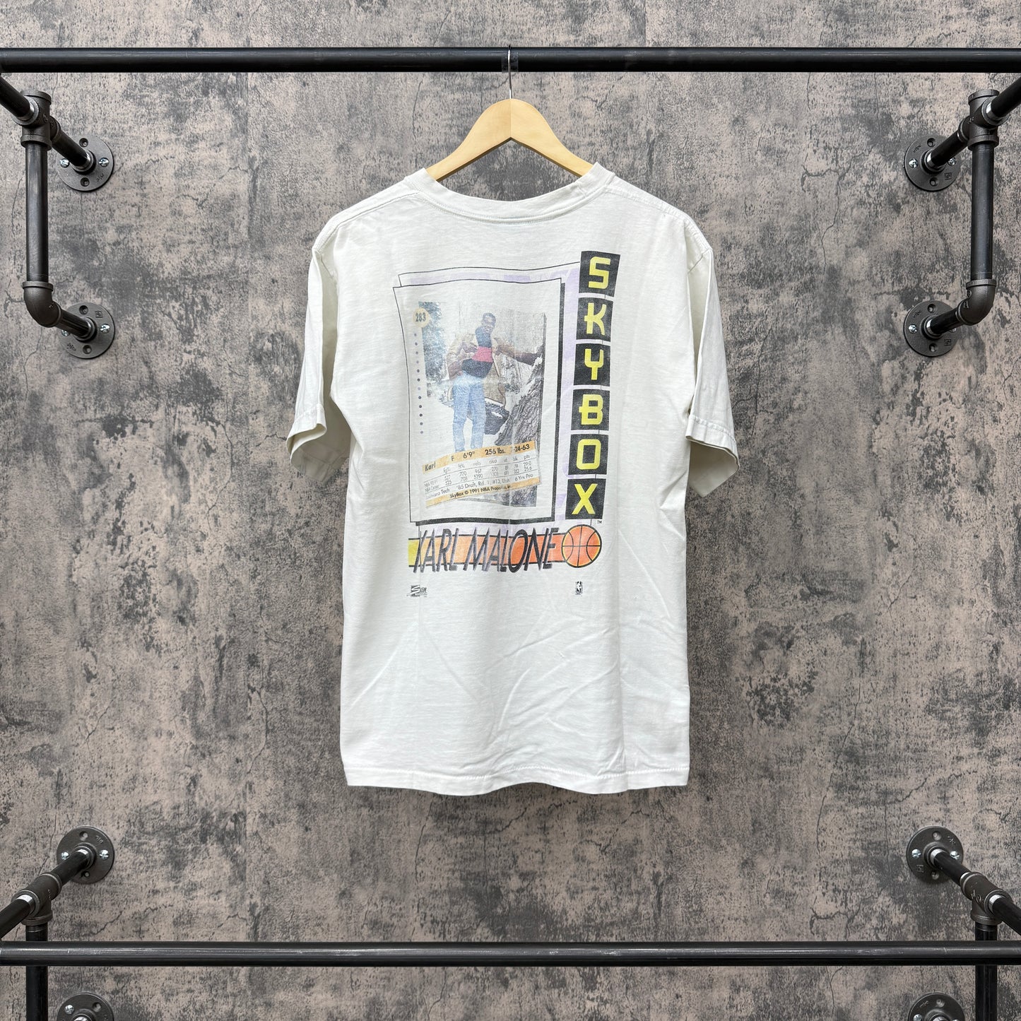 Karl Malone 1991 Skybox Tee SZ M