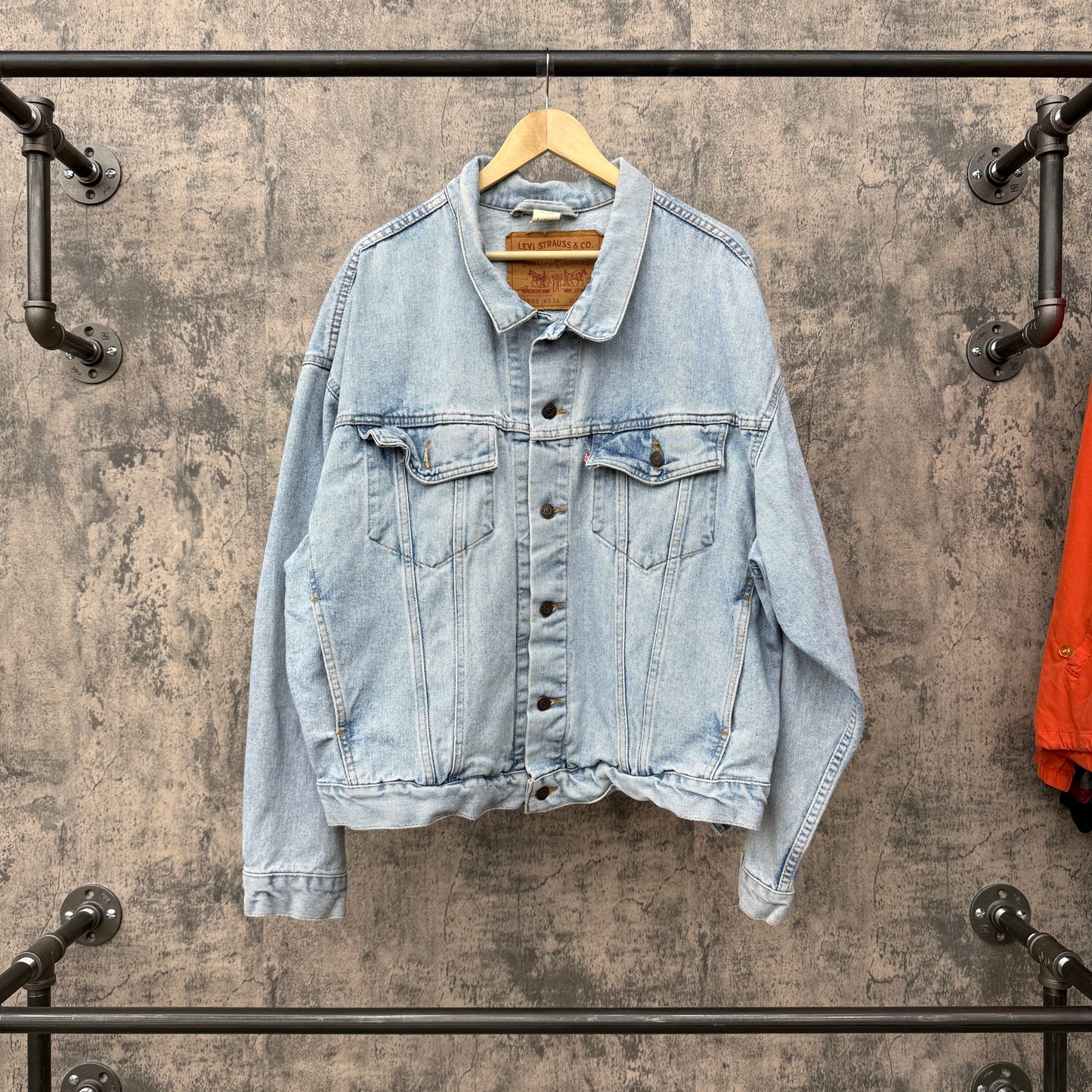 Levi Faded Denim Jacket Light Wash SZ XL