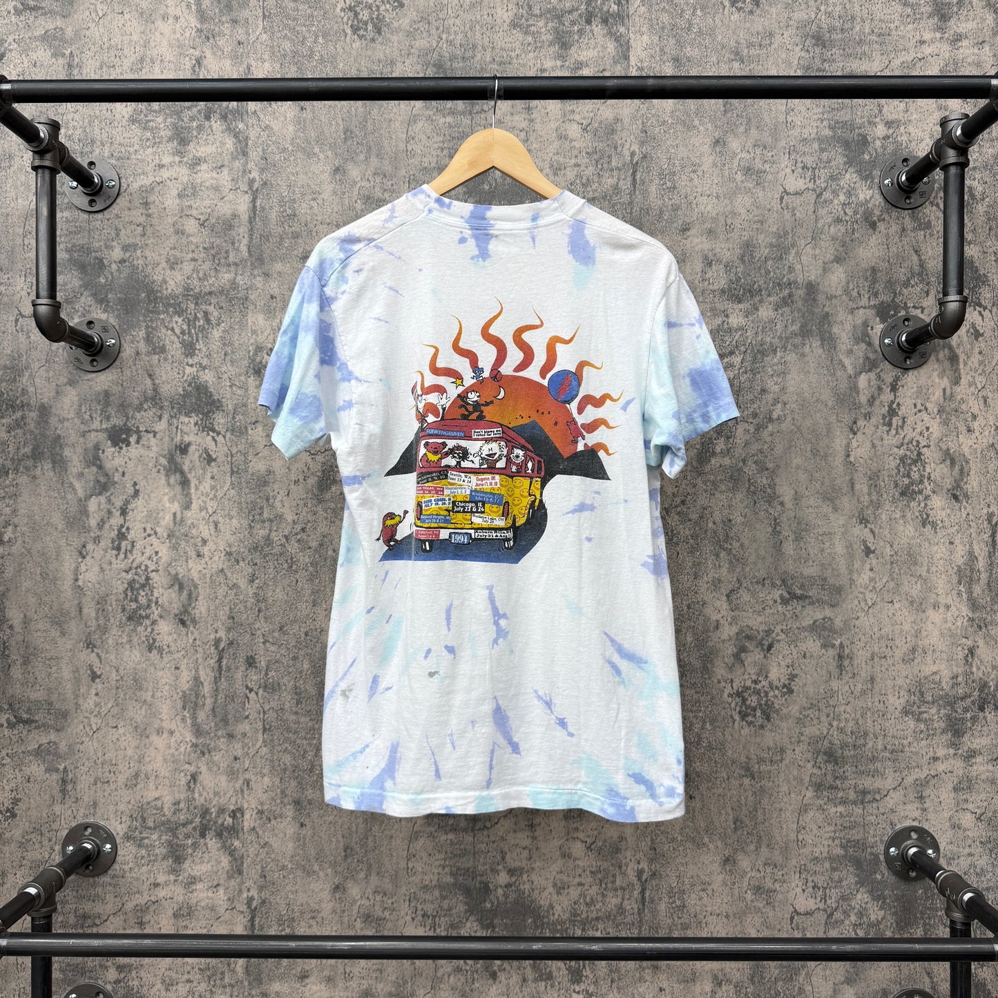 1994 Grateful Dead Multi Character Tour Bus Tee SZ M