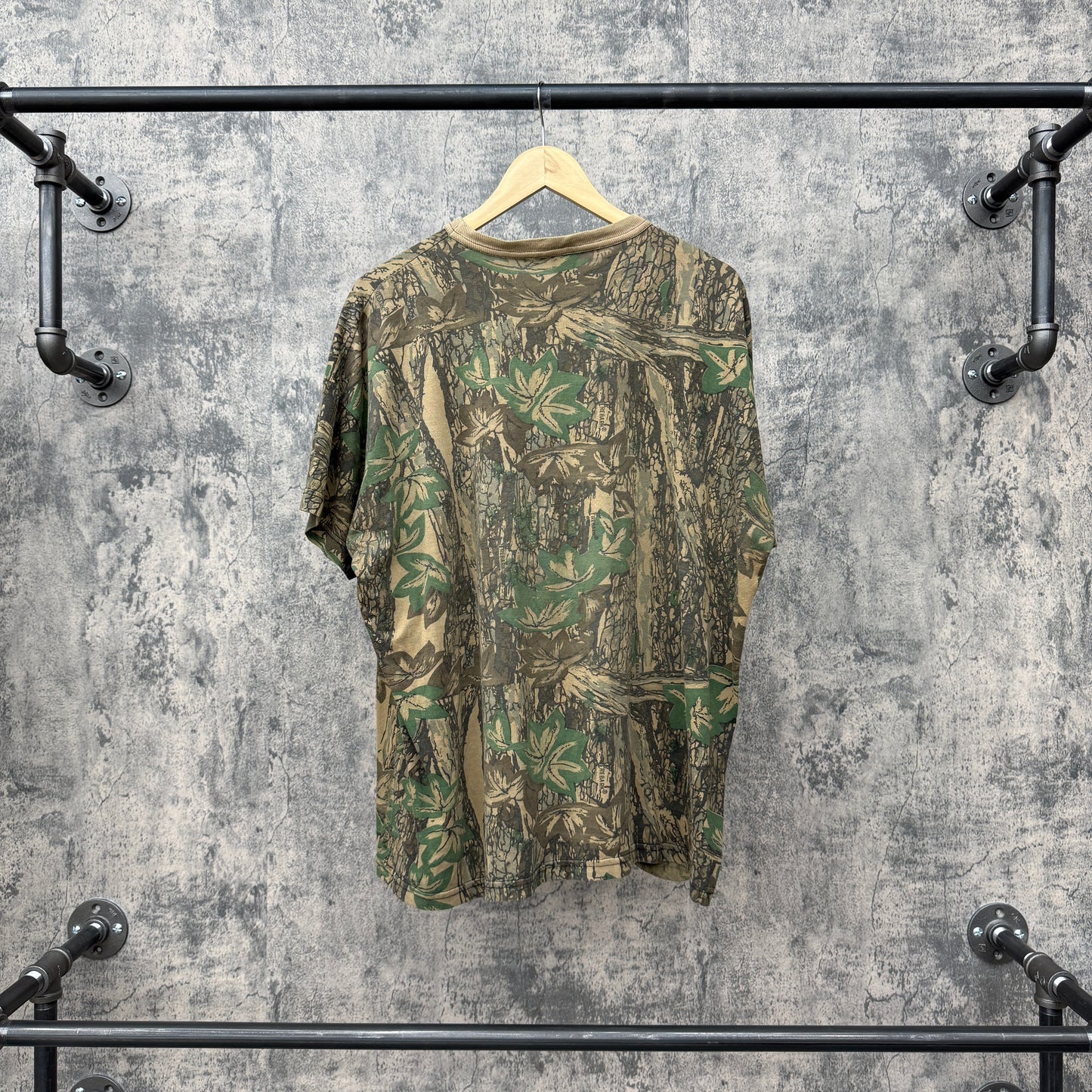 Vintage TreBark Camo Pocket Tee SZ XL