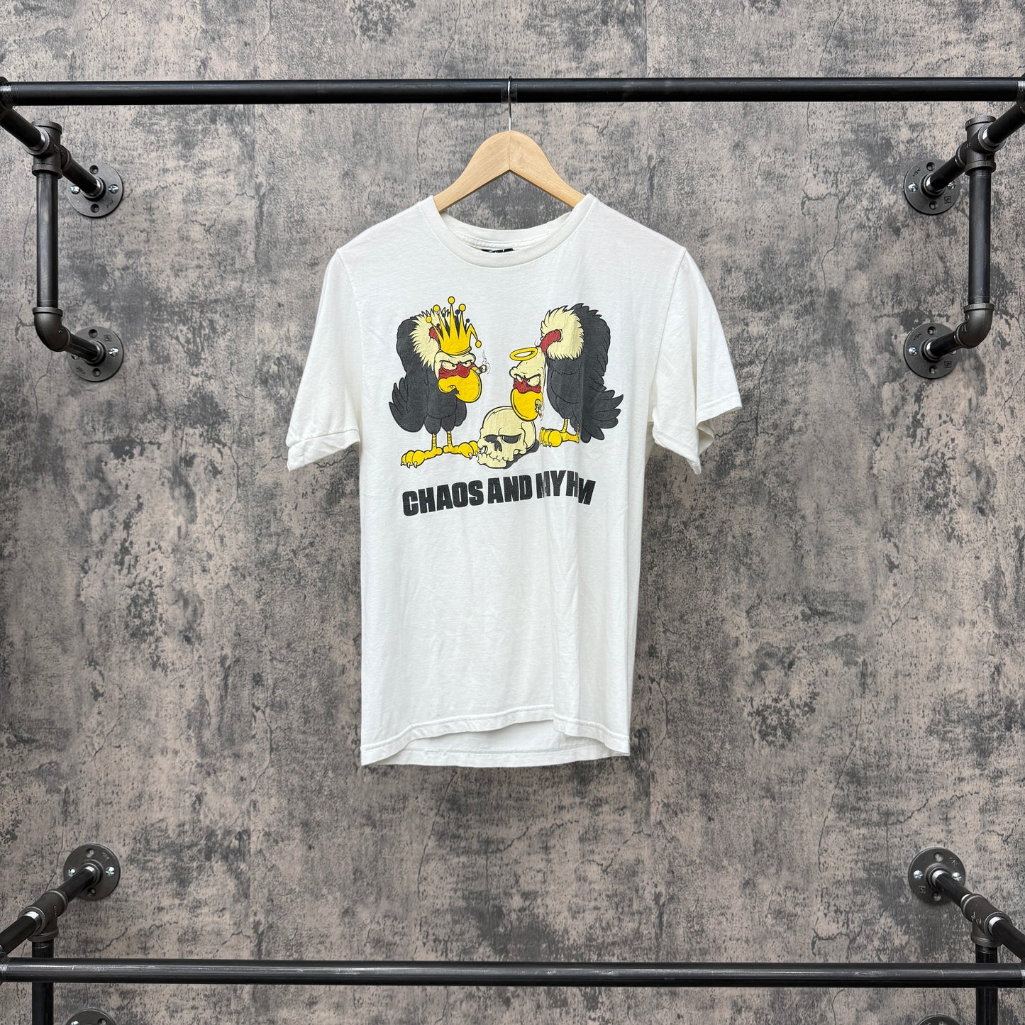 2015 Stussy x Union Vultures Chaos & Mayhem Tee SZ S