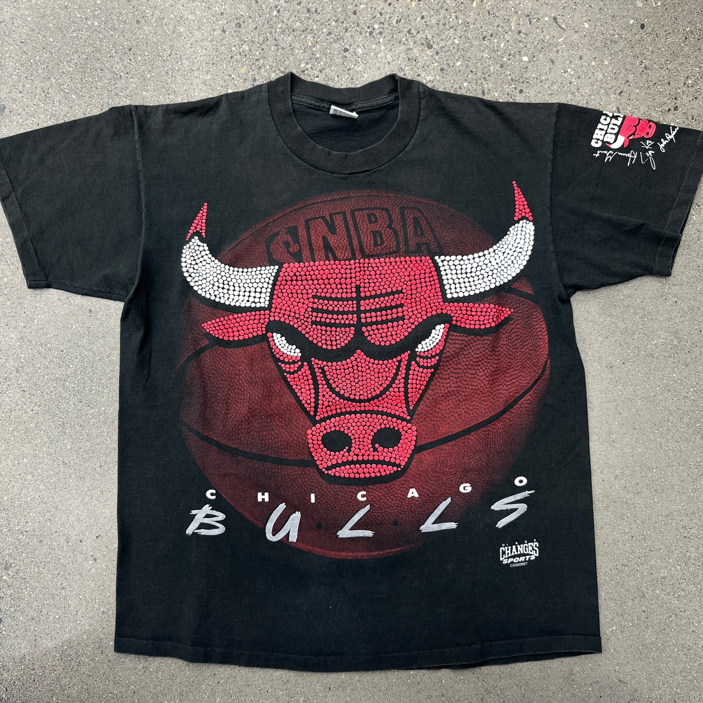 1993 Chicago Bulls Mascot Logo Tee SZ XL