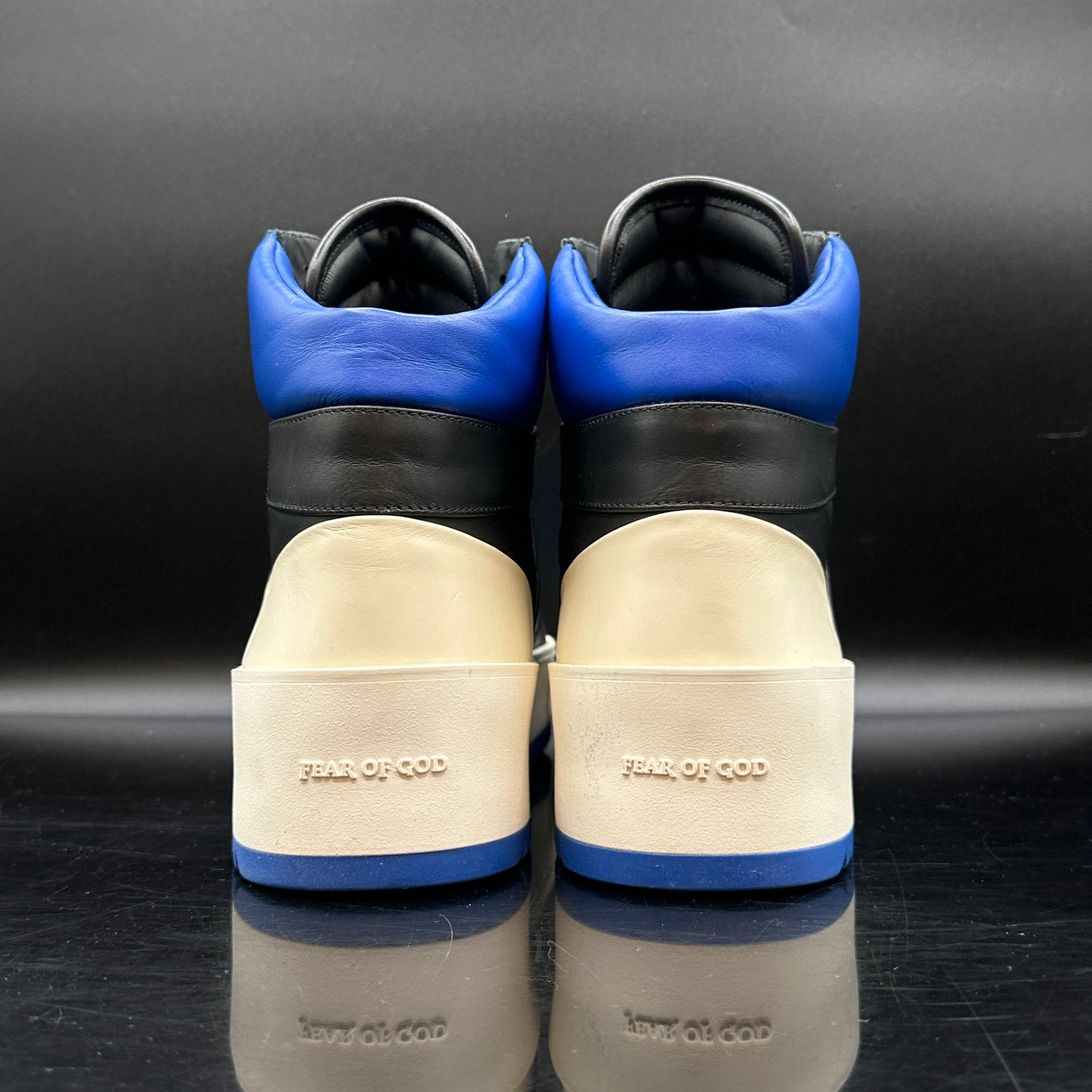 PRE-OWNED Fear of God Basketball Black/Royal SZ 9M / EU40