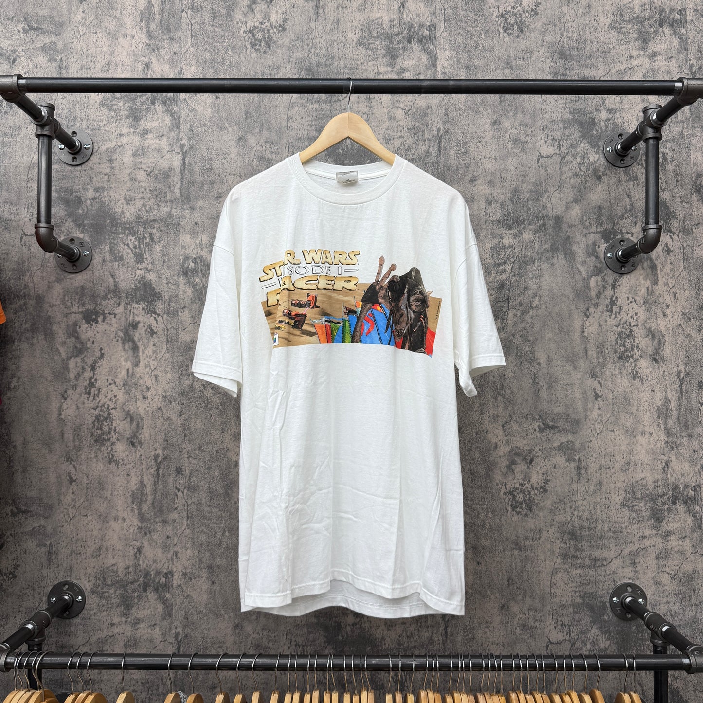 1999 Star Wars Episode 1 Pod Racing Tee Game Promo SZ XL