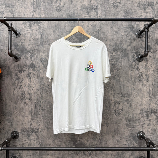 Stussy Billards Tee Cream/White SZ M