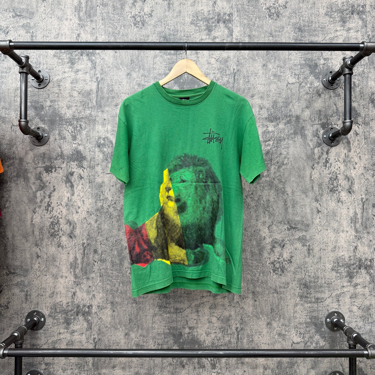 Stussy Green Tee Knowledge Is King SZ M