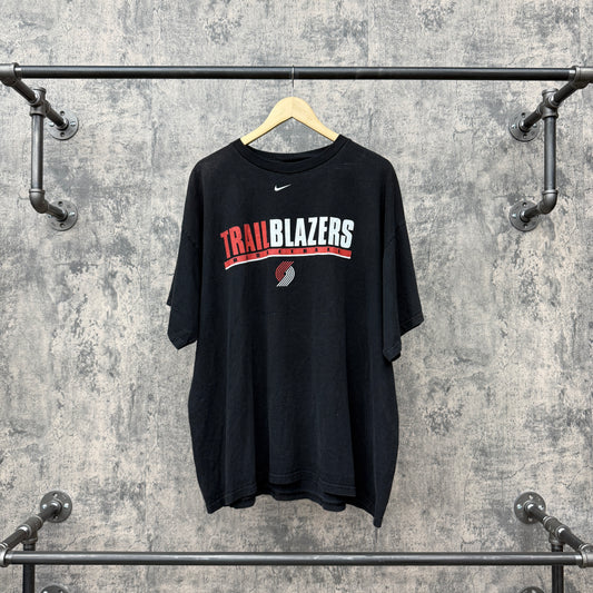 2000s Portland Trail Blazers Center Swoosh Tee SZ XXL