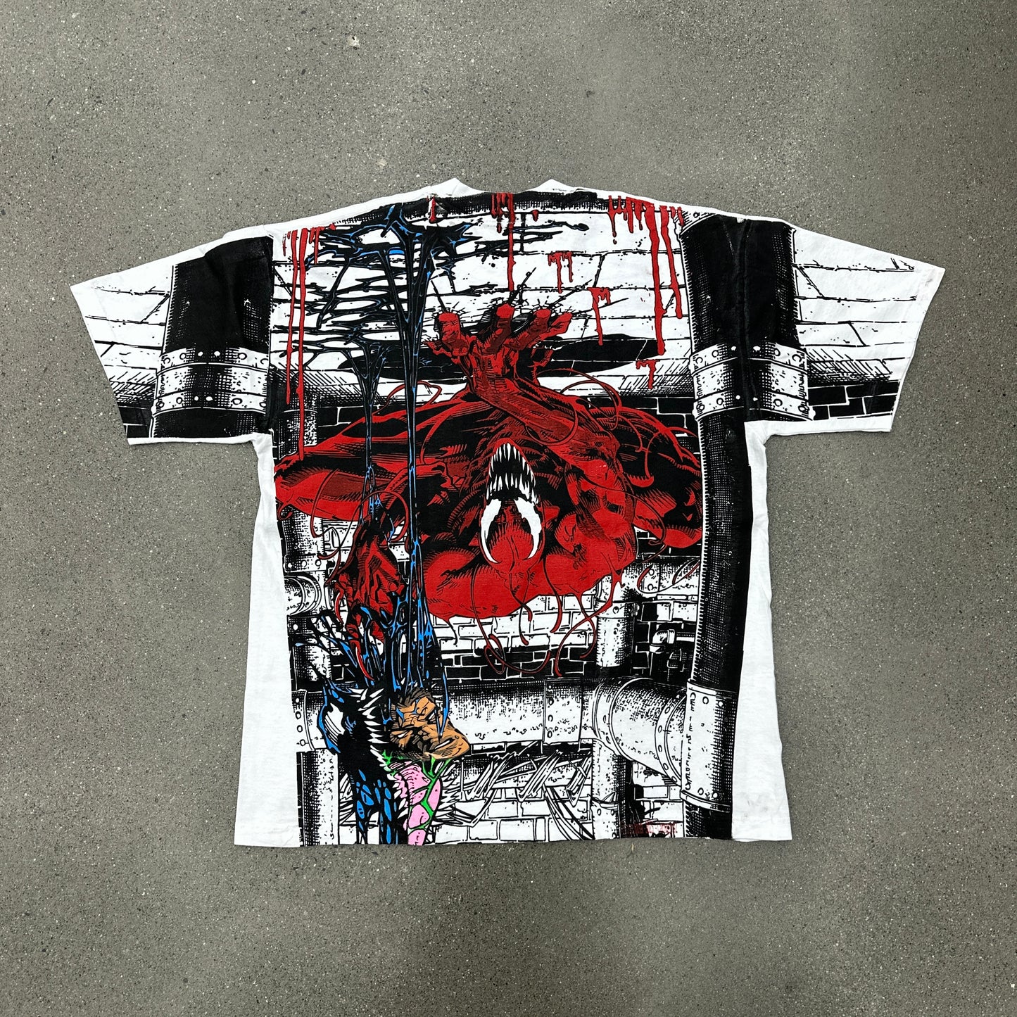 Vintage Rush Carnage Tee White SZ L (NEW)