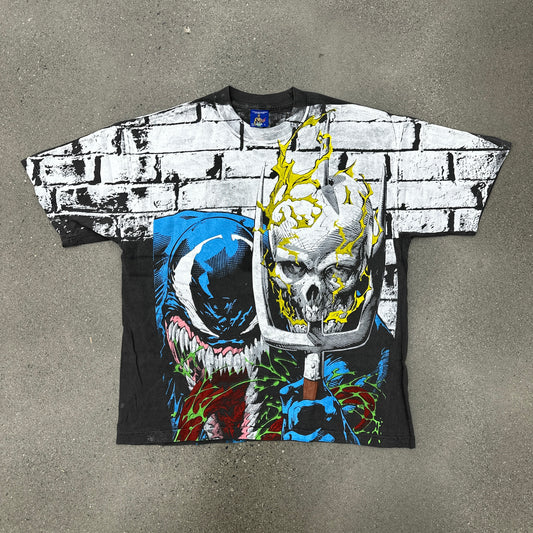 Vintage Rush Venom x Ghost Rider Tee Grey SZ L (NEW)