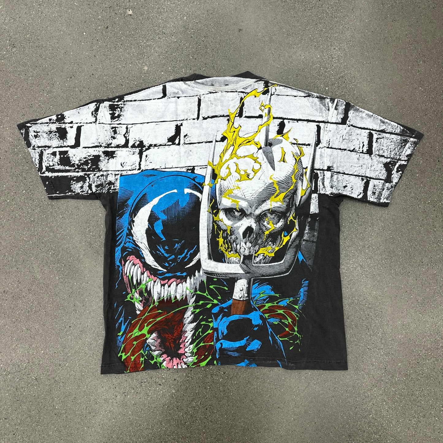 Vintage Rush Venom x Ghost Rider Tee Grey SZ L (NEW)