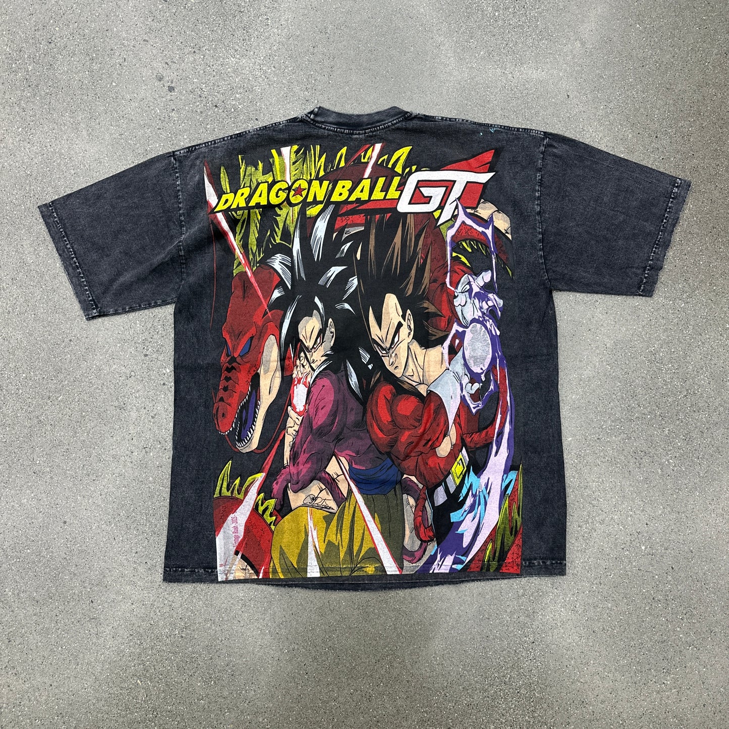 Vintage Rush DBZ GT Tee Washed Black SZ XL (NEW)