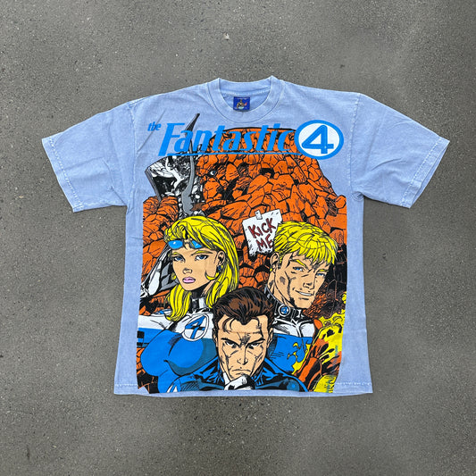 Vintage Rush Fantastic 4 Tee Washed Blue SZ L (NEW)