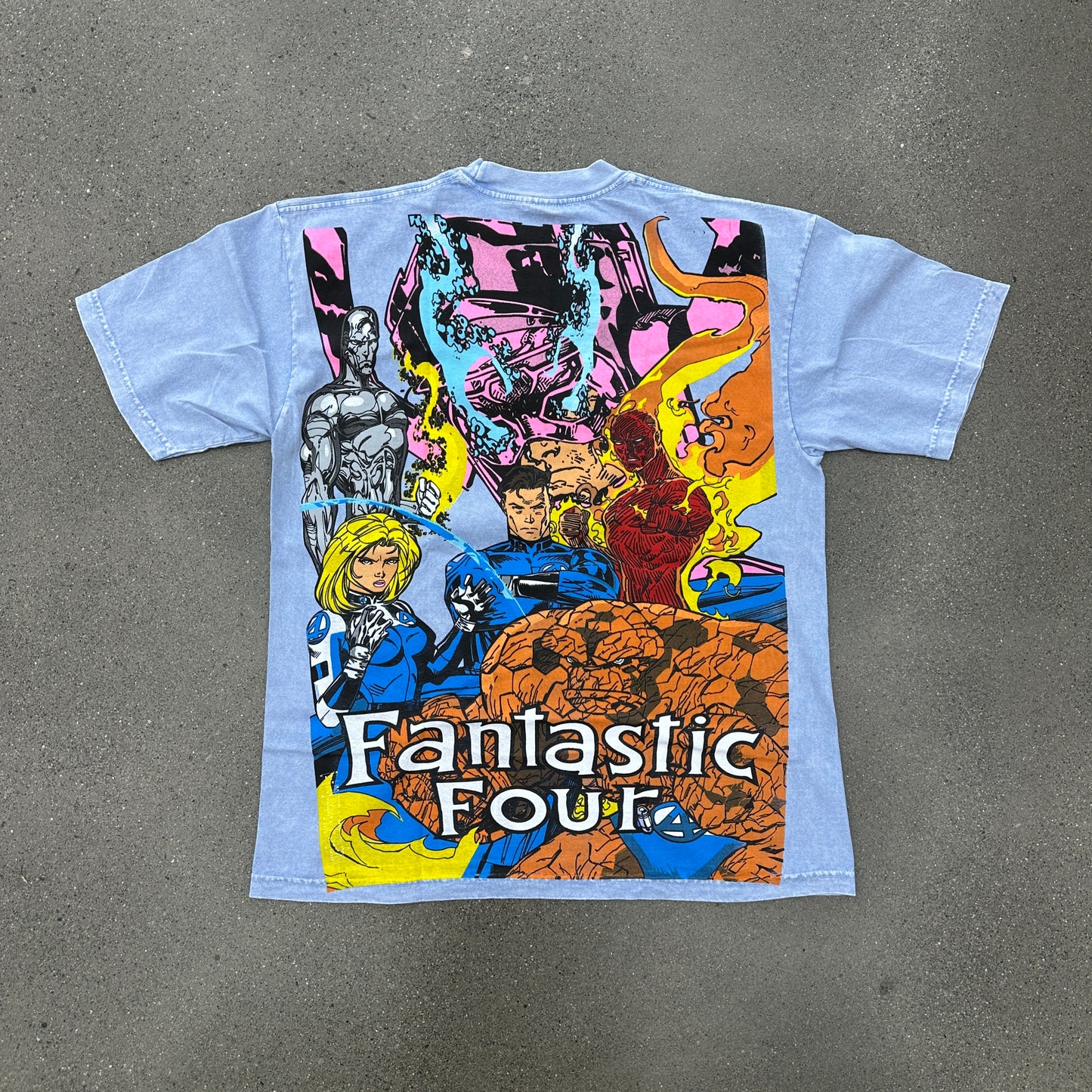 Vintage Rush Fantastic 4 Tee Washed Blue SZ L (NEW)