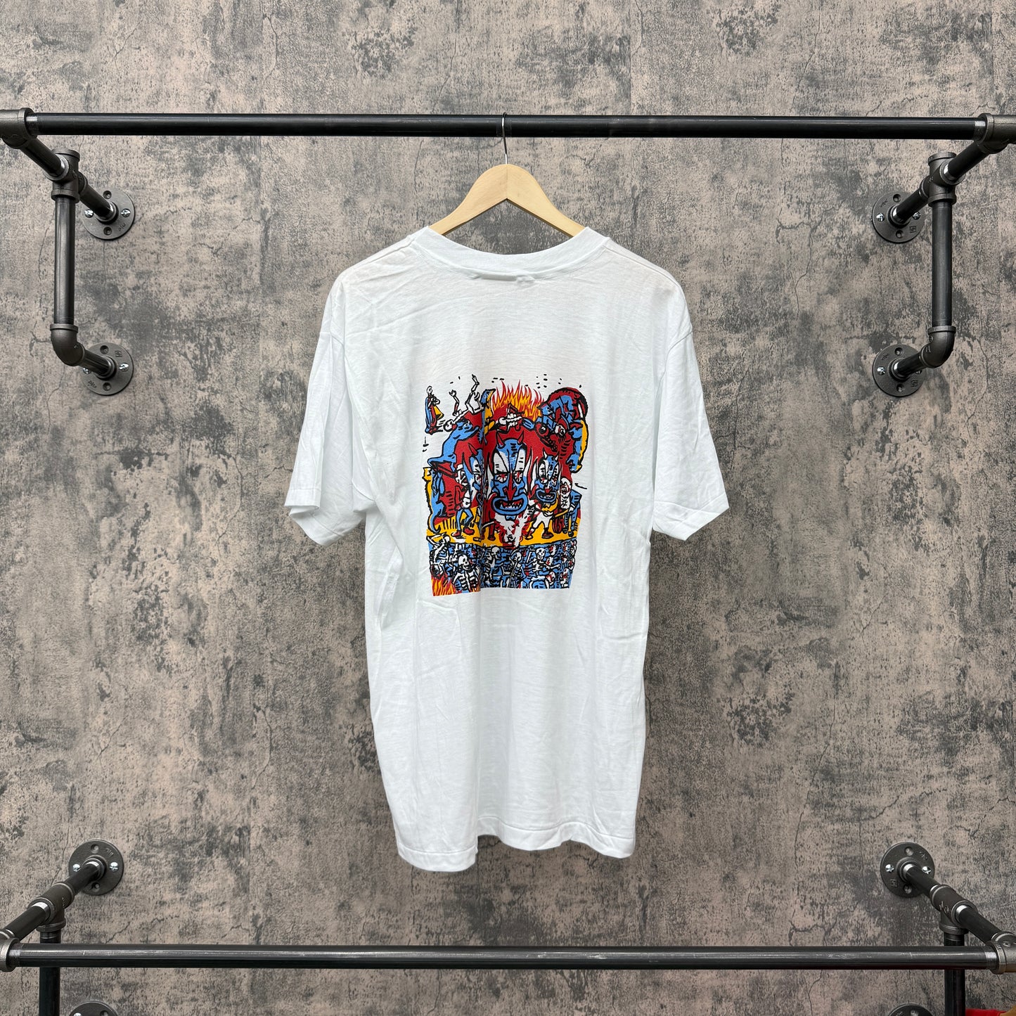 80s Oingo Boingo Band Tee White SZ XL